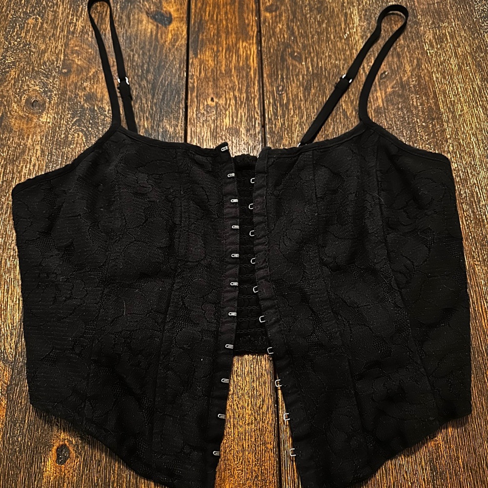 Black Lace Corset Top